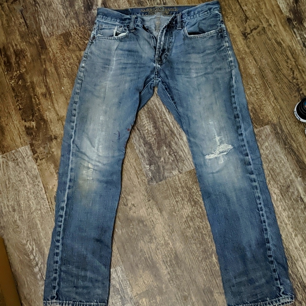 Mens 31x32 American Eagle Slim Straight